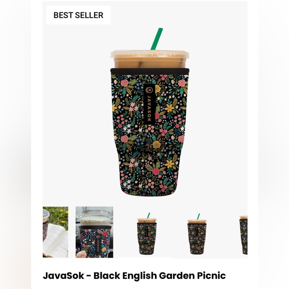 JAVASOK, size medium, ‘Black English Garden Picnic’, new in package - Picture 3 of 3